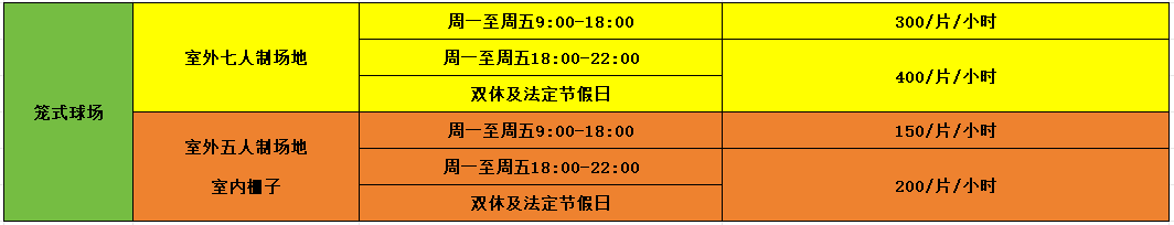 盛煌娱乐中心其他场地租赁收费标准